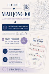 Mahjong 101 at FOUNT Pinecrest - Wednesday, September 2nd